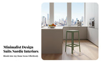 Minimalist Design Backless Counter Stool Stable Widened Base Bar Chair Floor Protection Hoop Seating Furniture Easy Assembly for Adults, Cafe Owners, Homeowners, Kitchen Island, Dining Room