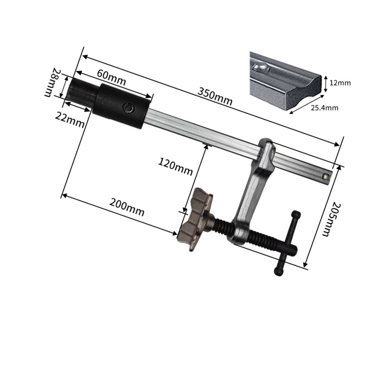 Tube Clamp with 28mm SeatMetal V-Shaped Fixture Fixture Flexible for Metalworkers