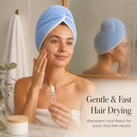 Cartoon Rabbit Quick Dry Hair Towel Cap, Thickened Coral Fleece Absorbent Bath Turban