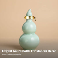 Chinese Design Distilled Beverage Container Airtight Closure Chinese Design Beverage Bottle Ceramic Gourd Bottle Traditional