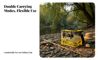 Foldable Fishing Pail Breathable Mesh Lid Foam Material Fishing Pail Transparent Foam Material Catch Pail Aerator Pump Hole