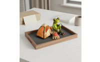 Resin Frog Statue with Tent Novelty Design Camping Frog Figurine House Decoration Collectible Handmade for Desktop, Shelf