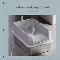 XL stainless steel litter box