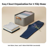 textile Closet Box Large Capacity foldable Clothing container adaptable for Attic