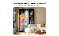 Foldable Design Folding Panel Screen Freestanding Multi-Panel Art Partition Movable Room Divider Modern Design for Homeowners, Interior Decorators, Separateice Workers, Bedroom, Entrance Hall, Studio Apartment, Restaurant