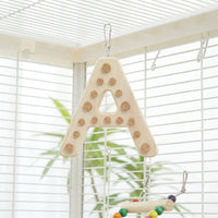 Parrot Toys and Bird Perch Set, Wooden Blocks Foraging Toys for Birds, Parrot Cage Accessories for African Grey, Parakeet, Cockatiel.