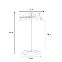 Rotating Necklace Holder Curved Hooks Rotating Jewelry Stand Metal Necklace Holder