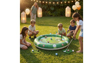 Floating Water Chipping Green Sturdy Pool Golf Game with Club Inflatable Golf Pad with Balls Waterproof Soft-Touch for Families