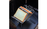 Foldable Portable Outdoor Bread Toaster Compact Folding Camping Toaster Easy to Stow Camping Toast Grill Even Heating for Campers