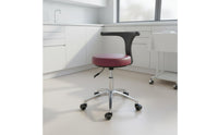 Ergonomic Medical Rolling Chair PU Leather Seat Oral Assistant Chair Pressure-Resistant-Resistant Gas Lift Adjustable Swivel Stool with Backrest