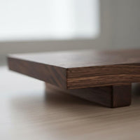 Minimalist Design Plant Pot Base Multi-Purpose Rectangular Wood Pedestal Multipurpose Wooden Display Riser Sturdy for Desktop, Countertop