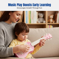 Kids Playable Ukulele, Cartoon Mini Guitar Toy, Early Learning Musical Gift