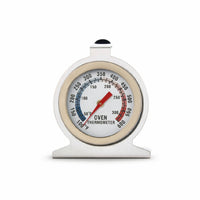 1 Piece Oven Temperature Gauge Stainless Steel Thermometer with Glass Lens High Temperature Resistant Dial Thermometer Two Scale Display Suitable for Baking Roasting Grilling Kitchen Cooking
