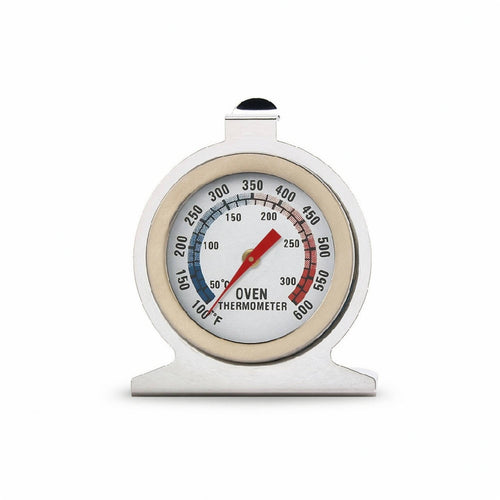 1 Piece Oven Temperature Gauge Stainless Steel Thermometer with Glass Lens High Temperature Resistant Dial Thermometer Two Scale Display Suitable for Baking Roasting Grilling Kitchen Cooking
