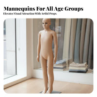 Realistic Proportions children's Clothing Display Mannequin Lifelike Appearance Child Mannequin Stable Base Full Body Child S Manikin Faceless Design for Boutique Owners, Fashion Designers, Window Displays, Boutiques, Shopping Malls, Trade Exhibit S