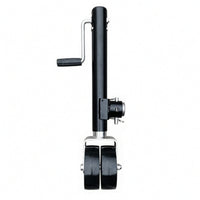 Trailer Jack Swivel Caster Side Crank Trailer Jack with Dual Wheels Reinforced Hardware for Utility Trailers