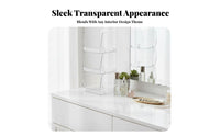 Multi-Compartment Box with carrying grip Clear Design Cosmetic Organizer Large Capacity sturdy for Makeup lovers, Dressing Table