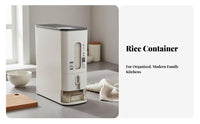 Moisture-Proof Sealed Grain Storage Bin Airtight Seal Rice Storage Bin with Measuring Cup Large Capacity