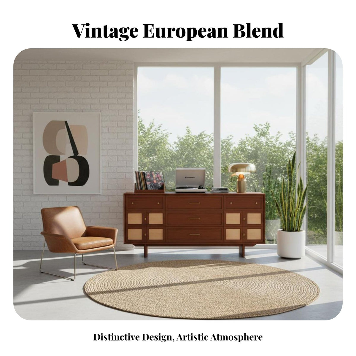 Retro Dining Room Sideboard Solid Wood Entryway Console Cabinet Gambiered Canton Gauze Panels Accent Storage Cabinet for Homeowners, Hallway, Kitchen