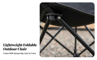 Foldable Lightweight Moon Chair Quick Setup Collapsible Camping Chair No Assembly Required for Campers, Anglers, Picnic, Backyard