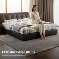 checkerboardTufted Bed Minimalist Design Tufted Storage Bed Upholstered Frame Bedroom Furniture for Apartment Dwellers, Homeowners, Guest Room, Home