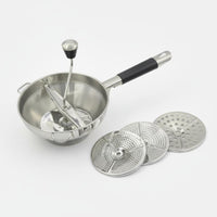 With Sieve Stainless Steel Food Mill Easy to Clean Stainless Steel Ricer Interchangeable Disks Kitchen Tool Heavy Duty