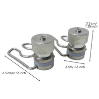 Helmet Attachment Fitting Wire Clip fastener Helmet Buckle Screw Top Knurled Buckle Hardware