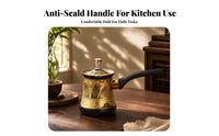 Long-Handled Coffee Pot Secure Lid Tea Server Multifunctional Kitchenware