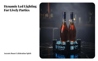 Multi-Mode Lighting Ace of Spades Bottle Display Eye-Catching Design Ace of Spades Wine Holder Wireless Controller Control LED Bottle Glorifier Anti-Slip Base for Nightclub Managers, Event Planners, Restaurateurs, Nightclubs, Parties, KTV Lounges, Wedding