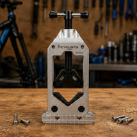 Aluminum Alloy Two-Wheeler Tube Cutting Clamp Stainless Steel Steerer Tube Clamp Textured Base Fork Steerer Cutter Cross Handle
