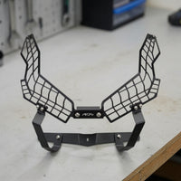 Metal Headlight Grille Guard Rigid Headlight Guard with Mounting Bracket Safeguarding Rugged for Motorcyclists