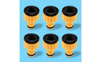 6 Pieces Garden Hose Tap Connector Easy Installation Garden Hose Quick Connect 2-in-1 Threaded Faucet Adapter Robust Duty