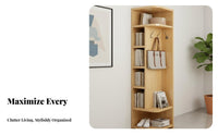 Space-Saving Corner Hall Tree Multi-Functional Corner Storage Unit complimentarystanding Garment Rack Easy Assembly for Apartment Dwellers, Homeowners, Families, Bedroom, Small Spaces, Entryway, Dorm Room