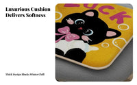 Faux Cashmere Texture Cartoon Seat Cushion Non-Slip Bottom Cartoon Chair Cushion Warming for Office Workers, Students, Sofa