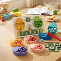 Dinosaur Egg Toy Multicolor Number Matching Plaything Shade Sorting Preschool Activity for Kids, Classroom