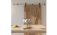 Effortless Rolling Heavy Duty Sliding Door Hanger Easy Install Hanging Roller Track Set Quiet Glide Sliding Door Roller Kit