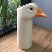 Ceramic Goose Vase Tall Goose Head Vase Versatile Decor for Tabletop