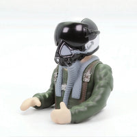 Authentic RC Pilot Figure with Goggles Sturdy Miniature Pilot Torso Versatile Figurine Long-Lasting for Modelers, Hobbyists, Cockpits, Displays