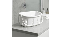 Ventilated Toiletry Basket with Handle Drainage Storage Basket with Handle Washable Shower Organizer Multipurpose for Closet