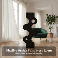 Foldable Wavy Panel Partition Minimalist Design Folding Screen Privacy Design Room Divider Mobile for Interior Designers, Business Owners, Entrance Hall, Bedroom, Studio Apartment, Restaurant