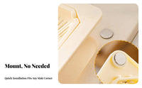 Food Scrap Collector No Tools Installation Adhering Drain Basket Adhering Sink Corner Strainer Versatile