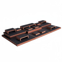 Bracelet Display Stand Velvet Finish Multi-Tier Bracelet Stand Leatherette Surface Tabletop Jewelry Display for Live Streamers