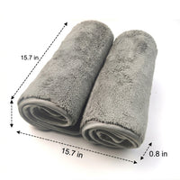 1000 GSM Car Microfibre Cloth, Single Sided Car Towel for Detailing, Very Soft Coral Fleece Drying Towel for Glass and Paint Cleaning