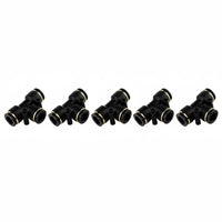 Pushinsert Tee Connector High Pressure Pneumatic T Connector Airtight Push to Connect Tee