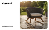 4 Pieces 4-Piece Wicker Conversation Set Nordic Design Outdoor Furniture sturdy Frame Thick Cushions for Adults, Patio, Terrace