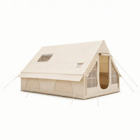Large Inflatable Tent with Chimney Port Jack Heavy-Duty Inflatable Cabin Tent Long-Lasting Portable for Families