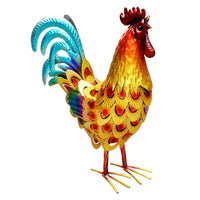 Realistic Metal Cock Ornament Outdoor 3d Cock Sculpture Long-Lasting Yard Art Sculpture Rustic for Patio