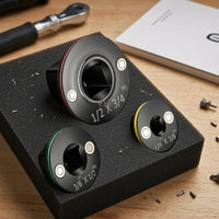 3 Pieces Alloy Steel Socket Adapter Set Black Finish Square Drive Adapter Colored Accent Rings Drive Size Converter Color Coded Sizes