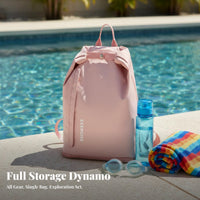 Dry Wet Separation Backpack Gender-Neutral Design Waterproof Swimming Backpack Large Capacity Fitness Rucksack for Swimmers, Beach, Outdoor Activities
