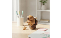Wooden Capybara Figurine Beech Wood Capybara Figurine Handmade Tabletop Decor for Bookshelf